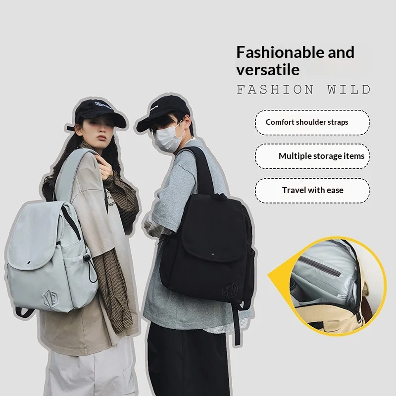 Unique Fashion Women's Double Shoulder Backpack New Simple Casual Outdoor Sports Travel Bag for College High School Students Men