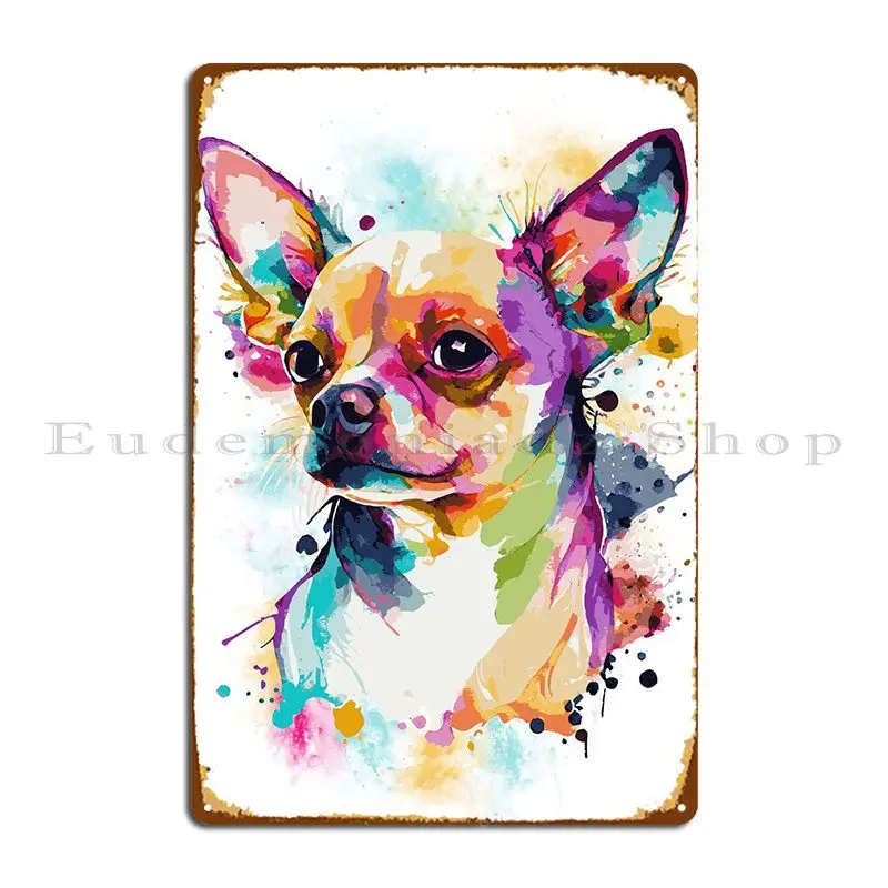 

Abstract Chihuahua Dog Metal Plaque Poster Retro Wall Decor Iron Design Kitchen Tin Sign Poster
