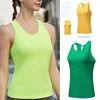 Summer Women Tight Yoga Vest High Elastic Solid Soft Breathable Sports Back Bottoming Underwear Running Slim Tank Top Outerwear 1