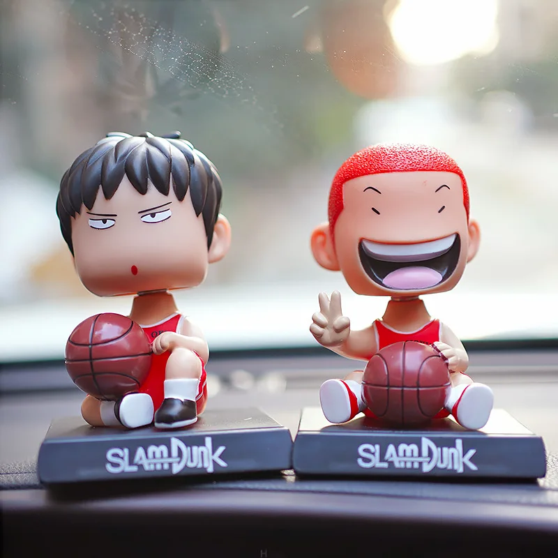 Master Slam Dunk Figura Cherry Flower Road Flow Chuan Maple Shake Head Doll Car Decoration Ornaments Cute Mobile Phone Stand