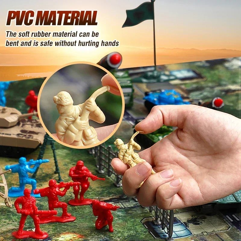 Ultimate Military Action Figure Set: Tank Fighter Soldier Army Builder Kit