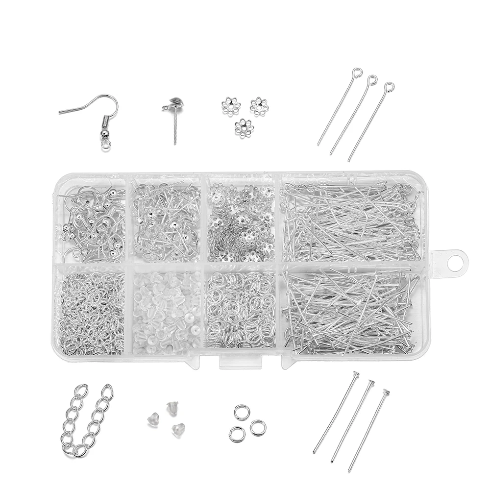 800pcs Jewelry Making Starter Kit Earrings Necklace Findings DIY Beads Plier Tools Set Jewelry Repair Tool Set Jewelry Supplies - 3