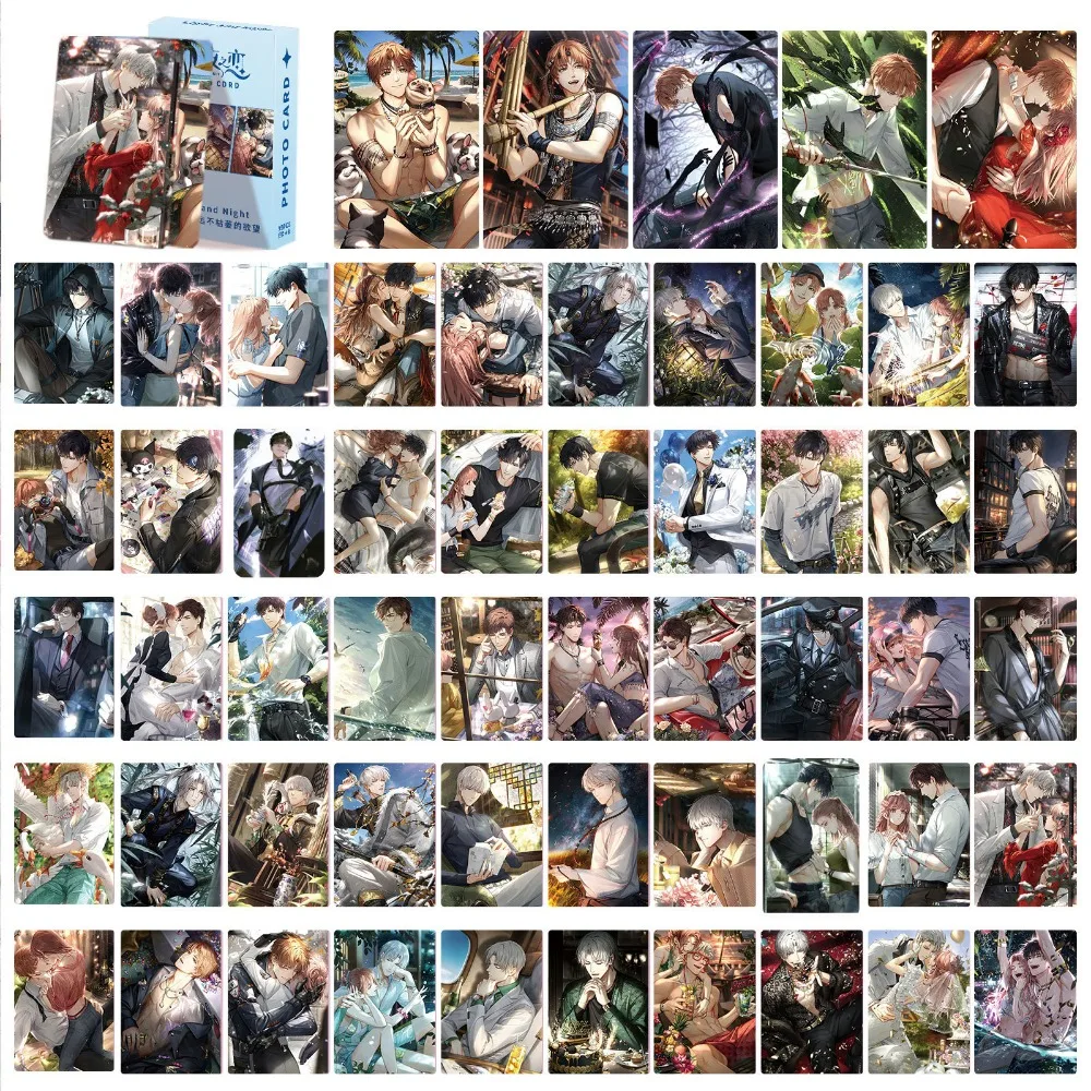 Comic Game Light and Night Laser Lomo Cards Osborn Evan Sariel Charlie Figure HD Photo Cards Postcards Fans Collection 55Pcs/Set
