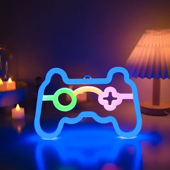 LED Game Neon Sign Gamepad Controller Neon Signs Gaming Wall Lights Decor for Game Room Gift Camping Children Room Party Decor 3
