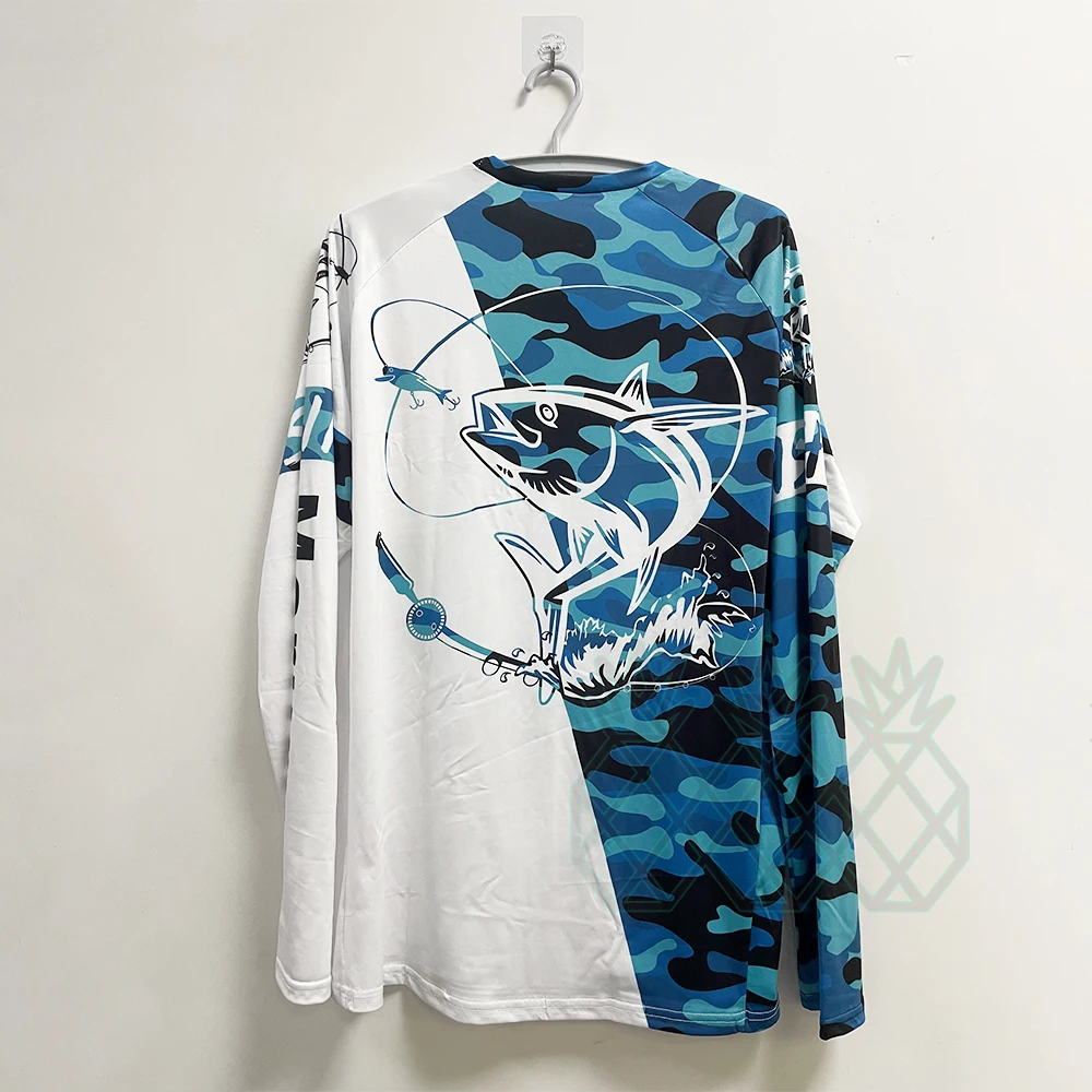 Fishing Shirts UPF 50+ Hoodie Men Fish Clothes Long /Short Sleeve Sun Protection Jersey Sport Wear Tops Outdoor Hiking T-Shirt