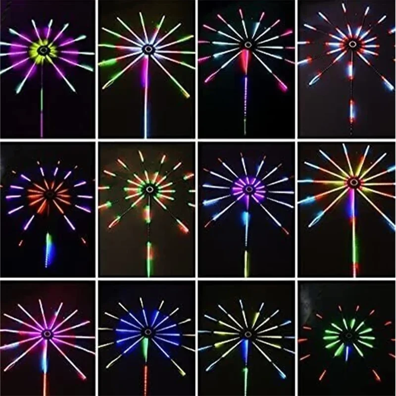 Led Strip Light Led Light Cyberpunk Style Strip Light RGB Sound Control Symphony Firework Light Wedding Christmas Music Control Full Kit Dream Meteor Lamp