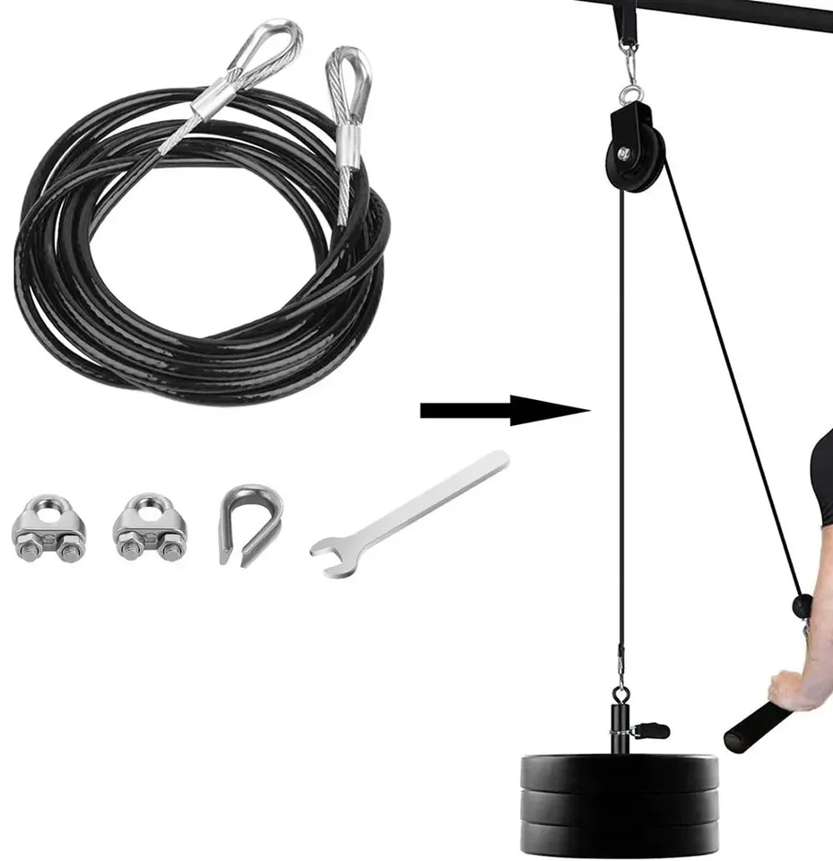 RL Grips® Corda Lunga per Tricipiti per Allenamento su Cavi - Accessorio di Trazione per Cavo in