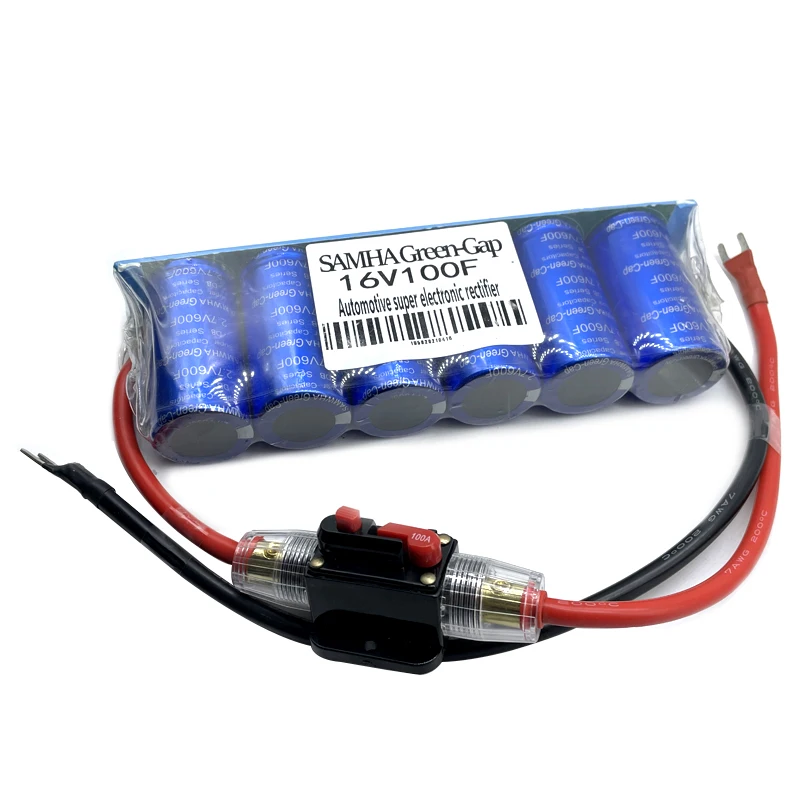 Original SAMWHA Green-Cap 16V100F Automobile Rectifier Moudle 2.7V600F With Recovery Conversion Protection Fuse Improve Energy