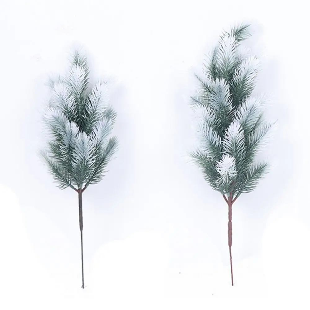 Green Artificial Pine Branch Plastic Christmas Tree Fake Cypress Leaves DIY Wreath Home Decoration Lifelike Greeney Plant