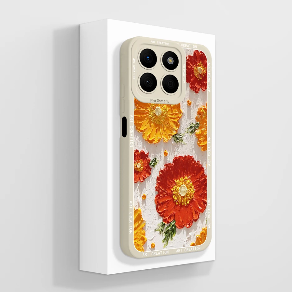 Elegant Floral Silicone Phone Case - Soft and Durable Cover with Advanced Design
