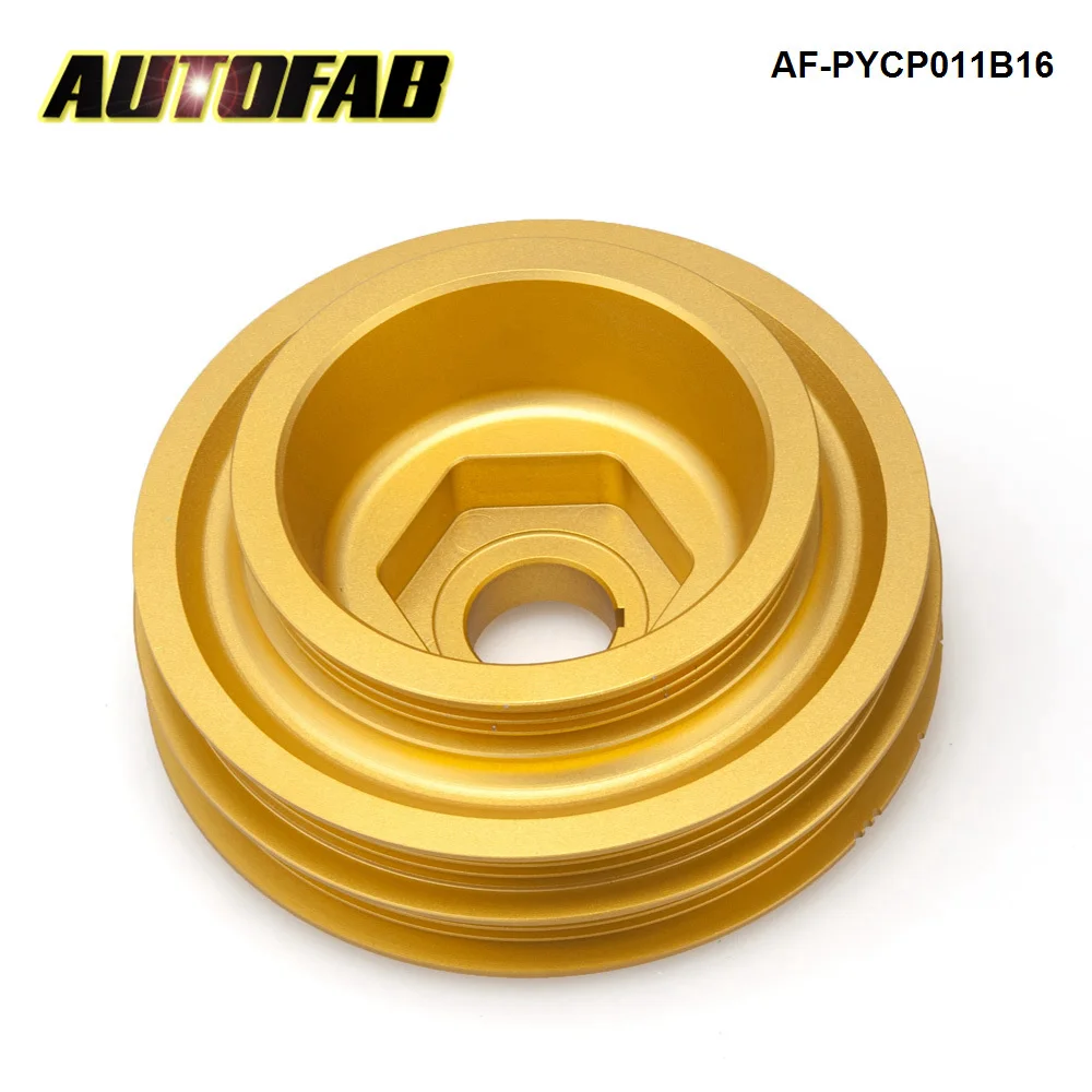 AUTOFAB Aluminum Light Weight Belt Drive Crank Pulley For Honda Civic Si Integra B-Series 99-00 AF-PYCP011B16