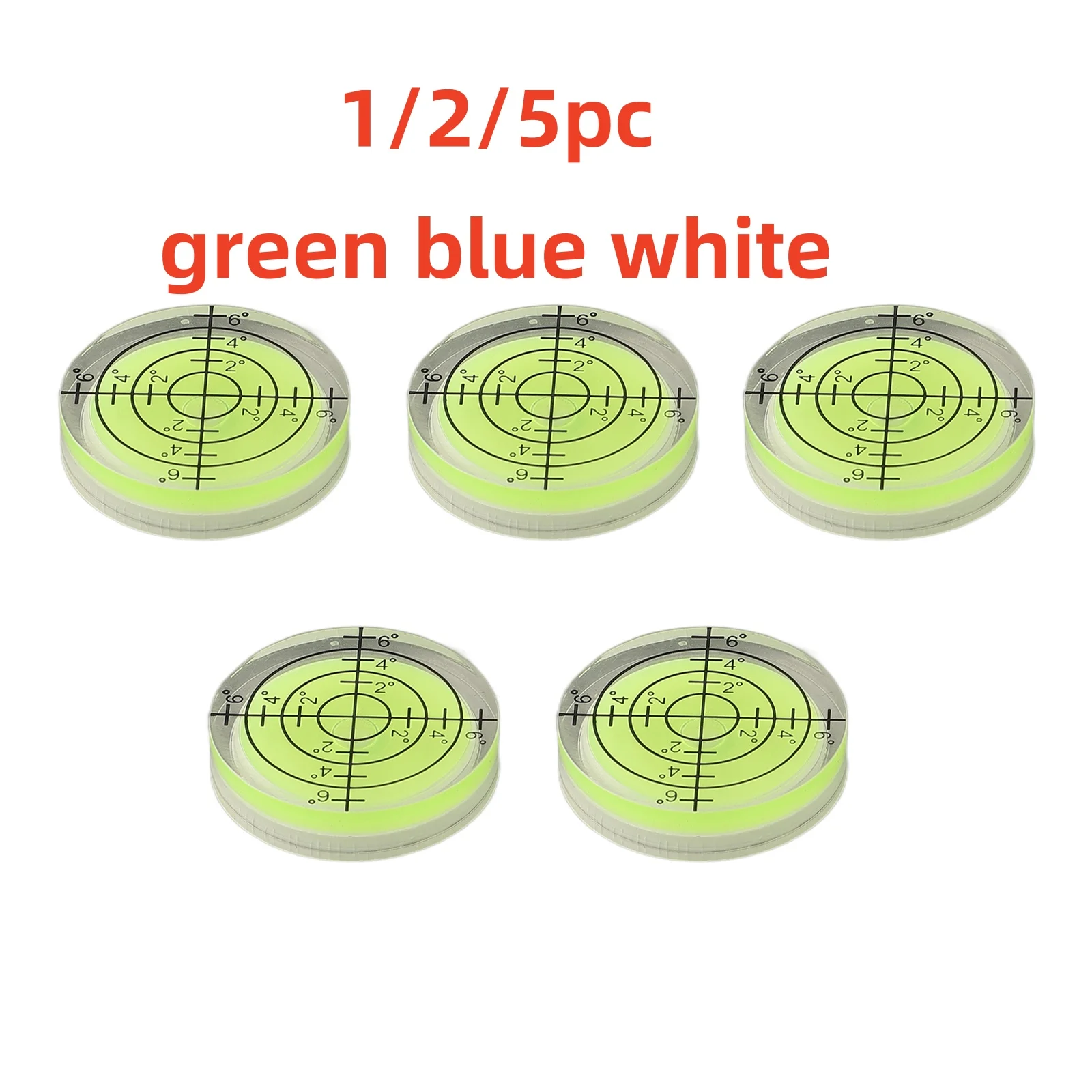 

1/2/5 PCS Multi-Size Multi-Color Bubble Level Level Gauge Precision Circular Inclinometer Bull’s Eye Level Measurement Tool