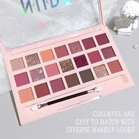 21-color Eyeshadow Palette, Matte And Shimmering Glitter Multicolor Nude Red Brown Tone Eyeshadow, Waterproof And Sweat-proof Da 2
