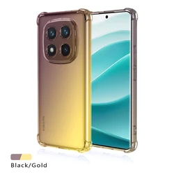 Shockproof Gradient TPU Protective Case with Four-Corner Protection for Redmi Note14 ProPlus (Black Gold)