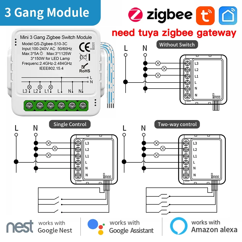 zigbee 3gang light