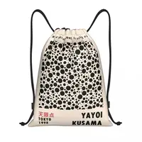 Custom Yayoi Kusama Japanese Exhibition Drawstring Bags for Training Yoga Backpacks Women Men Sports Gym Sackpack 1