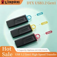 Kingston DTX USB 3.2 Gen 1 Flash Drive 32GB 64GB 128GB 256GB Mini Key Memory Stick for Laptop PC Computer Pro Unit 1