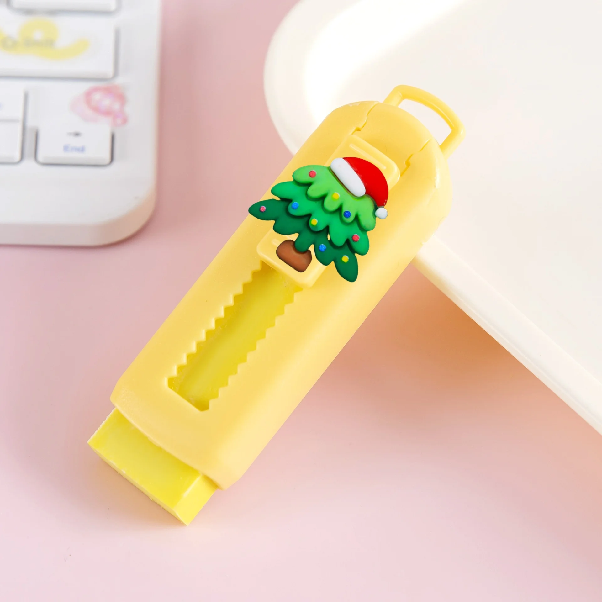 Kawaii Christmas Push-Pull Erasers Set Animal Drawing Figures Stress ...