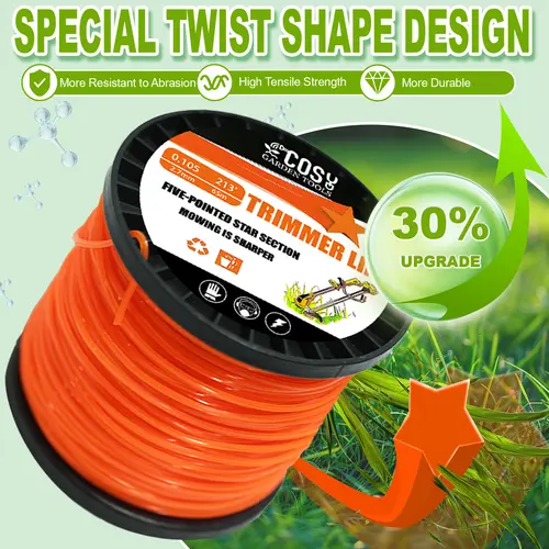 3.0mm/4.0mmBrush Cutter Sharp Rope Grass Mower Pentagram Nylon Mowing Trimmer Line Trimmer Head String Grass Trimmer Roll Line - Image 5