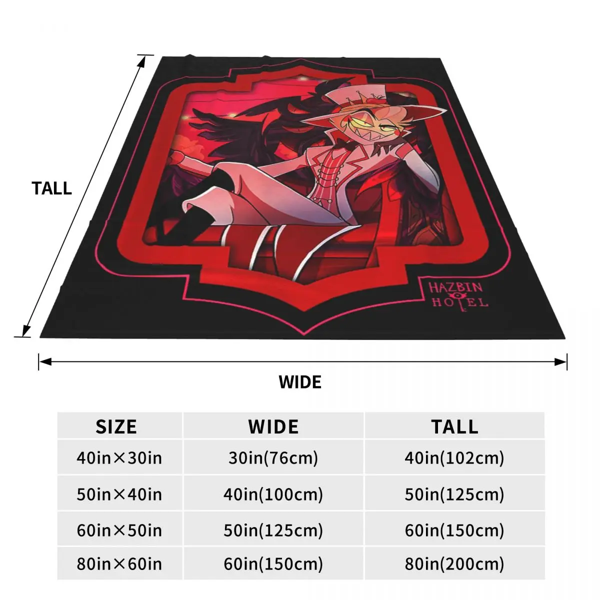 Hazbin Lucifer Cartoon Hotels Blankets Flannel Printed Alastor Action Anime Portable Lightweight Throw Blanket Office Rug Piece 6