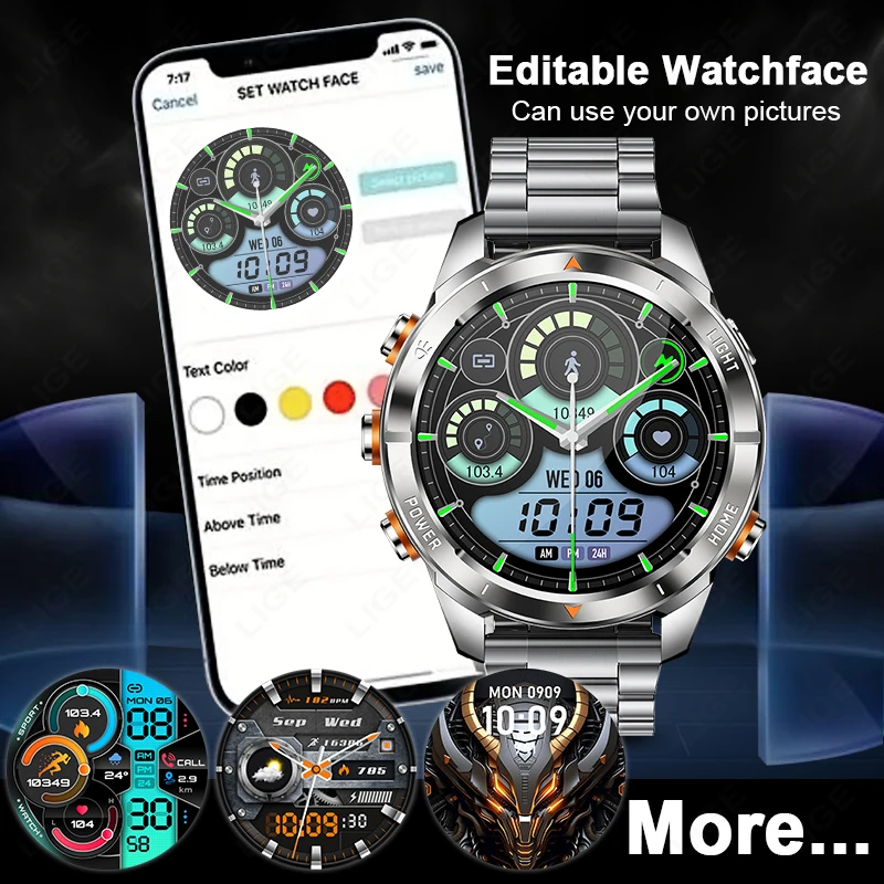 LIGE Smart Watch Men Sport Smartwatch Man Bluetooth Call Smartwatches Men Heart Rate Sleep Monitoring Health Smartwatches Hombre
