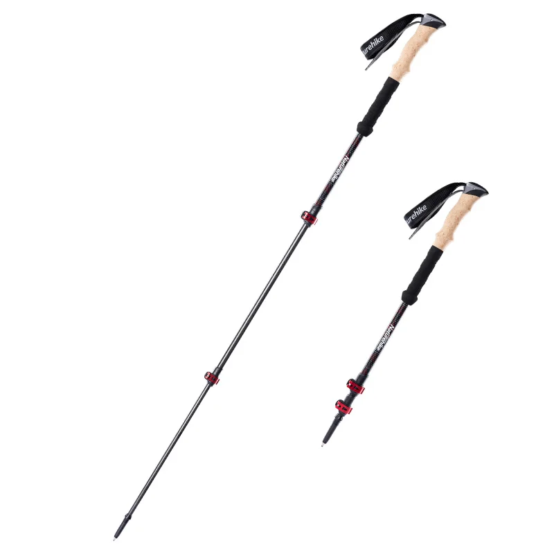 

Naturehike 2pcs Carbon Fiber Walking Stick Outdoor Hiking Lightweight Climbing Sticks Telescopic Mountaineering Walking Poles