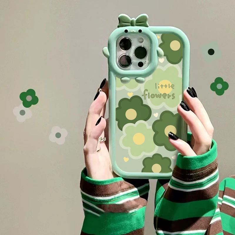 3D чехол с бантом для Samsung S23 Ультра чехол для Galaxy A54 A53 A52 ...