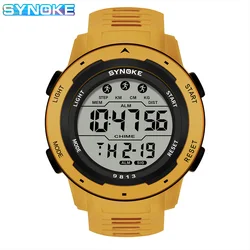Men's Retro Waterproof Sports Watch - Luminous Multifunctional Design (Yellow)