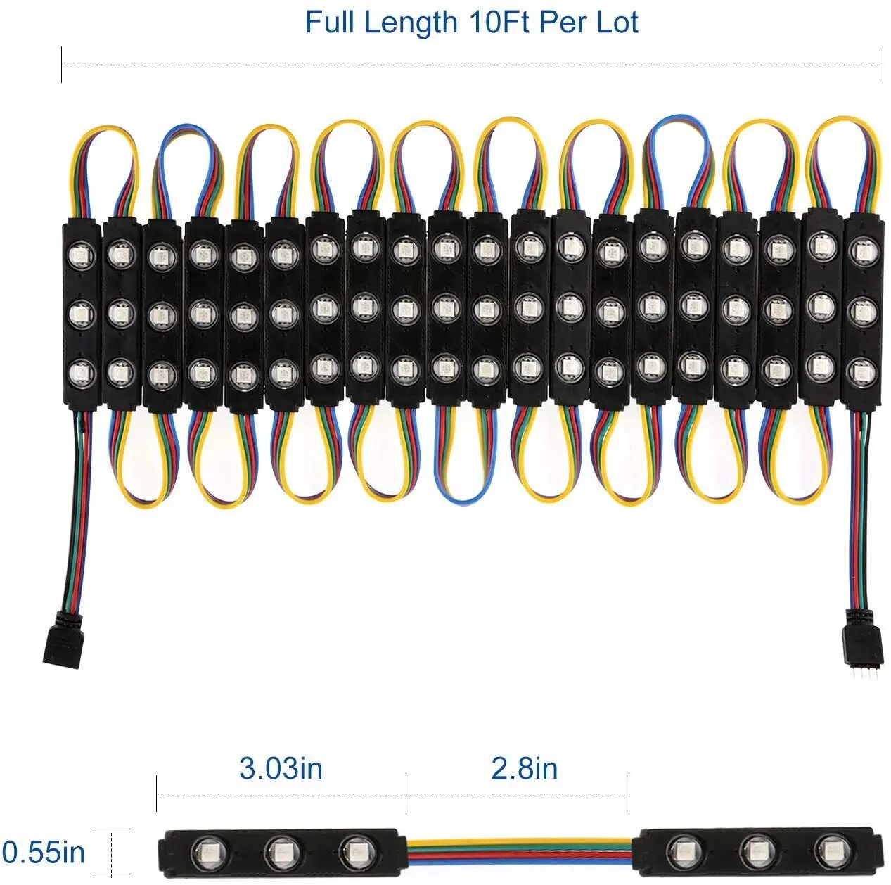 LED Window Lights LED Module Lights Pomelotree Waterproof Storefront Business Decorative 12V 5050 20FT
