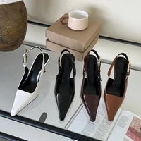 Eilyken Street Style Sexy Pointed Toe Metal Buckle Strap Women Pumps Stripper Sandals  Slingback High Heels Female Shoes - Image 5