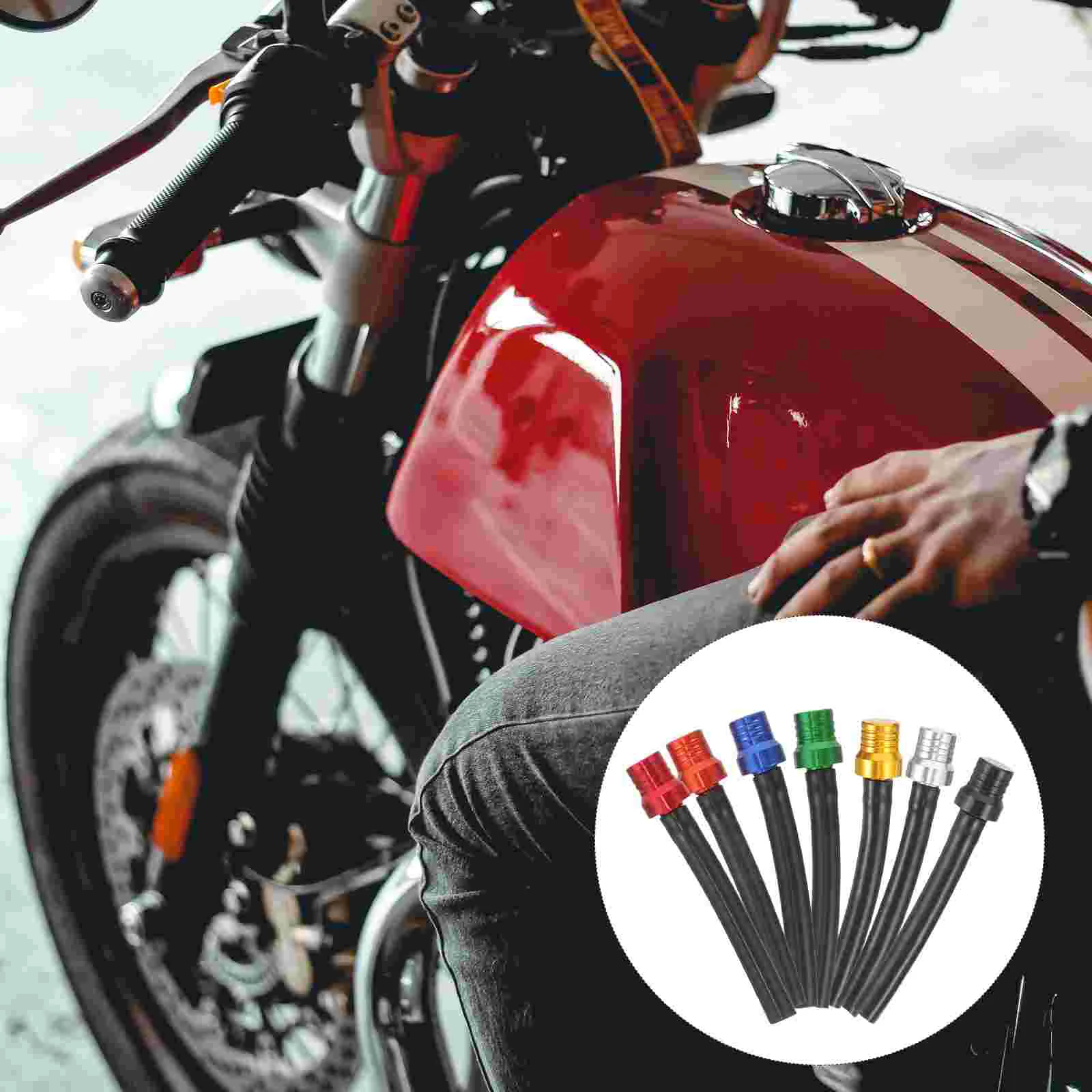 

Motorcycle Fuel Tank Cap Metal Gas Caps for Motorbike Atv Accessories Breather Hose