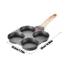 Egg Pan  4-Cup Nonstick Granite Omelette Skillet Pancake Pan Hamburger Bread Breakfast Maker pan for Gas Stove  Induction 3