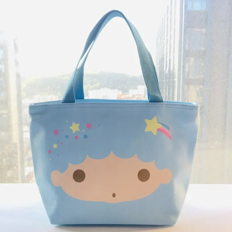 

New Sanrioed Kawaii Anime Cartoon series Little twin star Creative high color value cute handbag girl storage bag insulation bag
