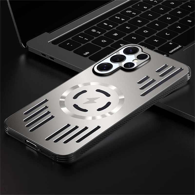 Premium Metal Heat Dissipation Magnetic Wireless Charger Protective Case