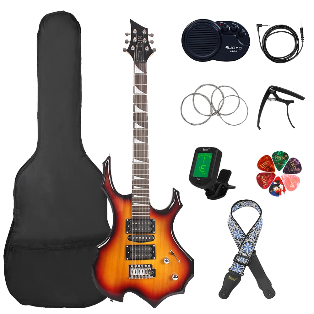 

IRIN 6 Strings 24 Frets Electric Guitar Maple Body Neck Electric Guitar Guitarra With Bag Amp Picks Guitar Parts & Accessory