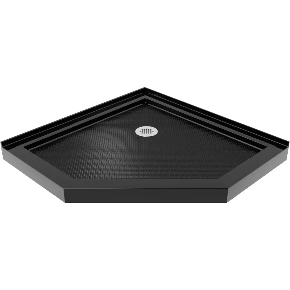 Corner Drain Neo-Angle Shower Base in Black, 36 in. D X 36 in. W X 2 3/4 H,DLT-2036360-88, Shower Base