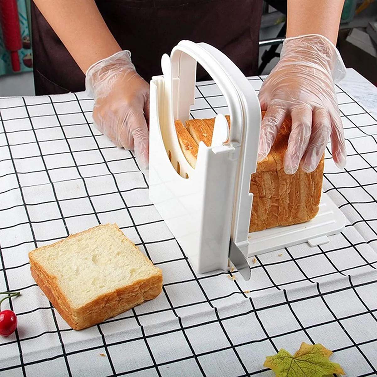 Bread Slicer Foldable Toast Slicer Tool Adjustable Slicing Machine