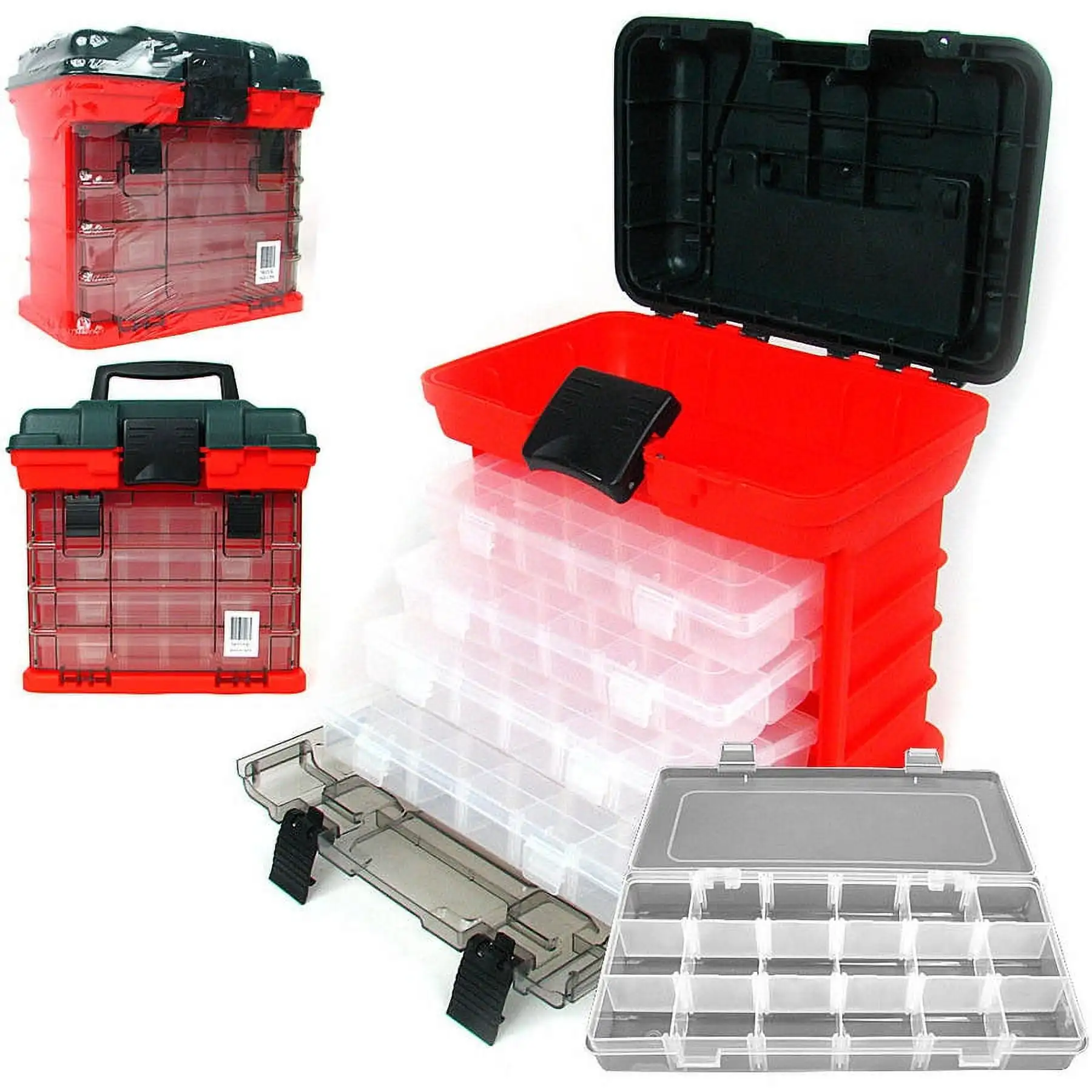 

Stalwart 73-Compartment Durable Plastic Storage Tool Box