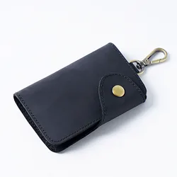 Premium Leather Multifunctional Key Organizer and Wallet (Black)
