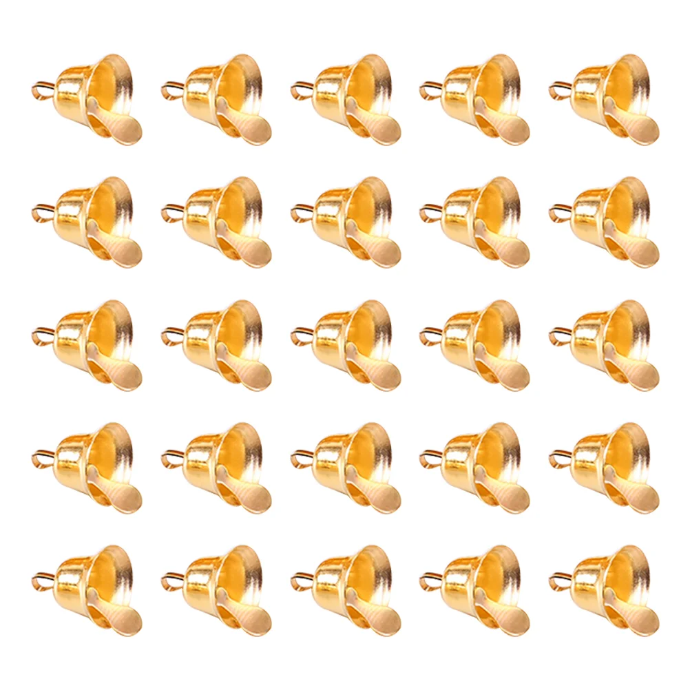 

80 Pcs Gold Decor DIY Bell Pendant Hanging Mini Decorate Wind Chime Accessories Christmas Tree