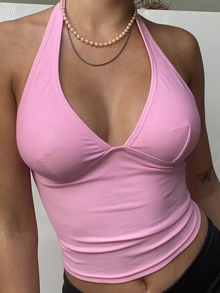 Bencailor Lot de 4 débardeurs en Dentelle Y2k pour Femme, Blanc, Rose, Vert Olive, Bleu Menthe, Taille S