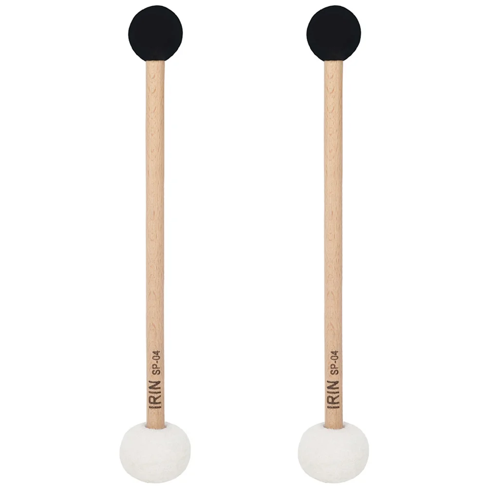 

Drum Mallet Wooden Drumsticks Singing Bowl Mallets Double-Ended Rubber Felt Mallet Instrument