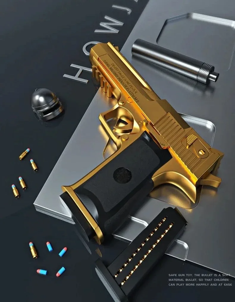 Desert Eagle Toy Gun Shell EjectionAirsoft Pistol Soft Foam Bullet Outdoor CS Weapon for Shooting Game Halloween Birthday Gift S783d02d6236b4bd780bf2bb90d5758f0p