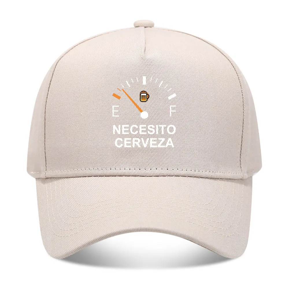 NECESITO CERVEZA Spanish Print Baseball Caps Street Creative 5 Panel Hat Casual Lightweight Curved Brim Cap Unisex Trucker Hats 6
