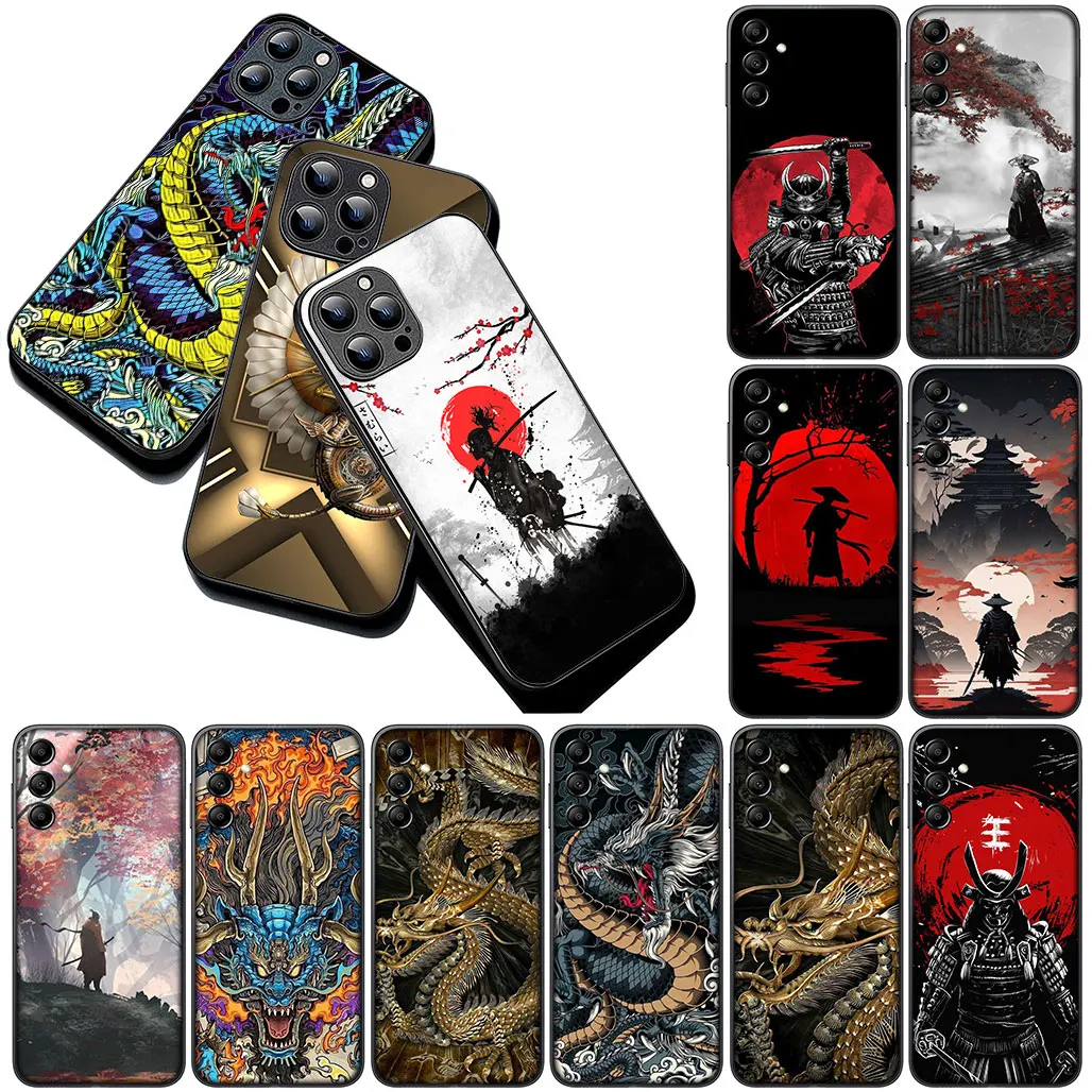 Samurai Skeleton & Dragon Phone Cover Case