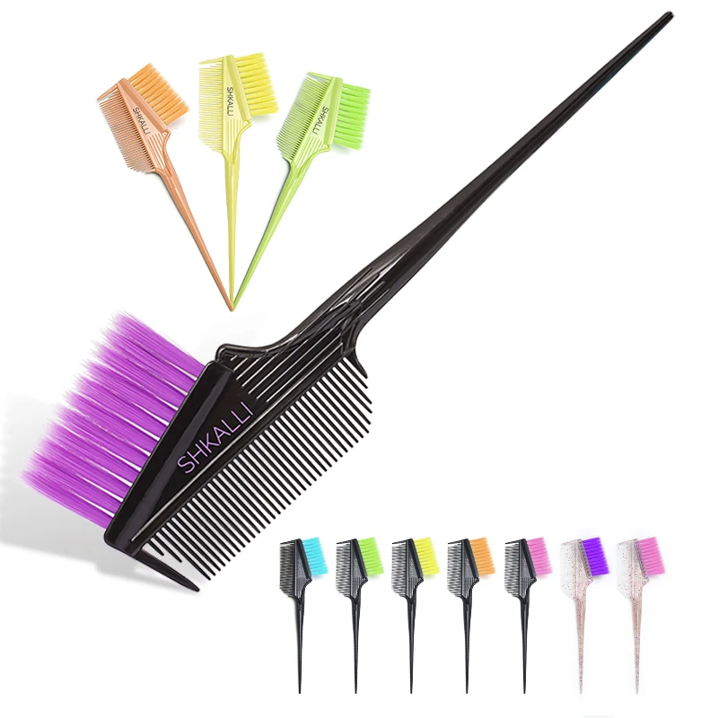 Glittering hair dye brush, stylish soft bristles, professional salon hair  dye tool, hair coloring brush