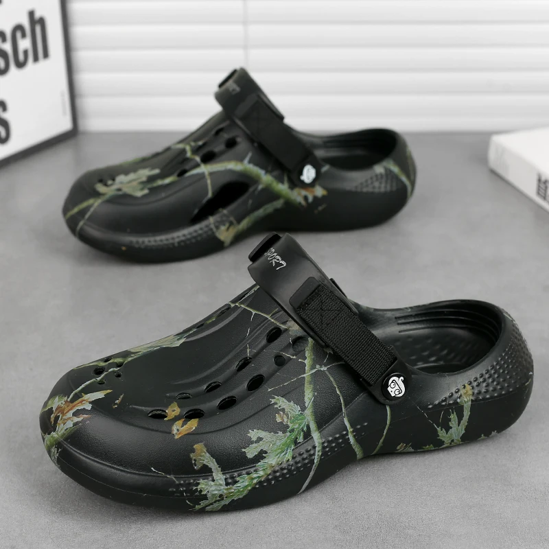 Comwarm Men Clogs Slippers Breathable Garden Sandals Non-Slip Comfort Beach Shoes Men Sandals Indoor Outdoor Casual Fishing Shoe