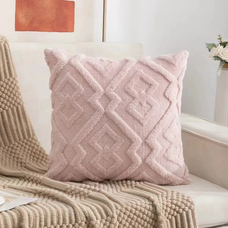 Snowflake Velvet Jacquard Throw Pillow Cover - Elegant Home and Room Decor