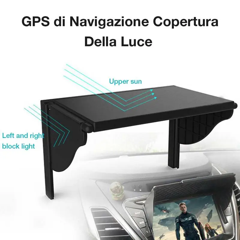 자동차 GPS 차양 커버, GPS 네비게이터 선 바이저, 쉐이드 배리어 라이트 커버, 자동차 인테리어 액세서리