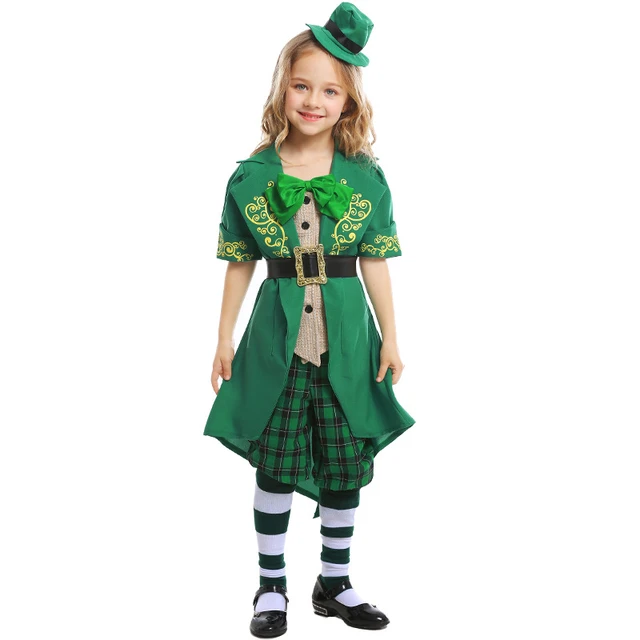 Ireland Boy Girl National Costume Hat Cartoon Children Traditional